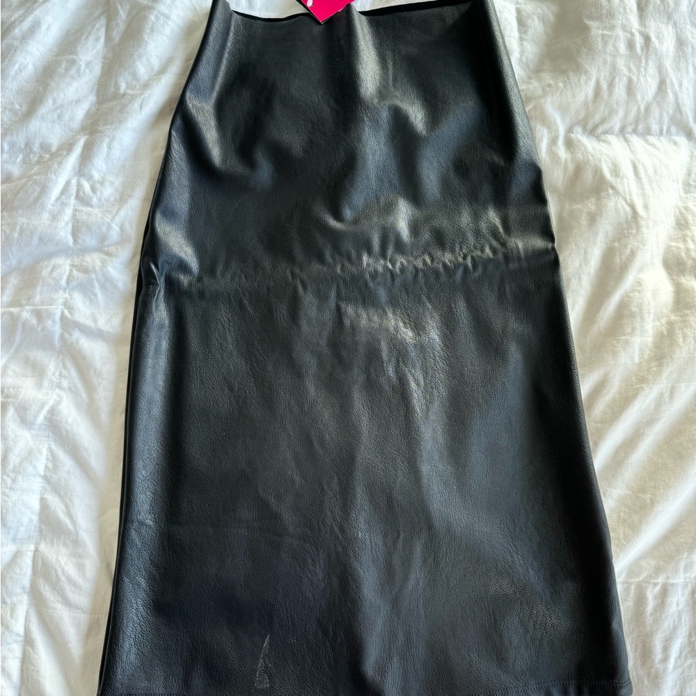 Commando Faux Leather Midi Skirt.